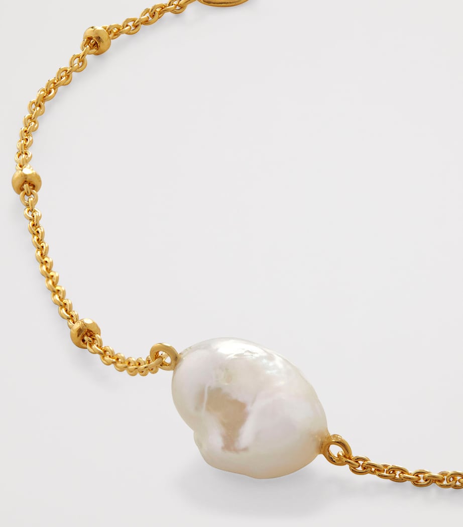 Monica Vinader Gold Vermeil and Freshwater Pearl Nura Bracelet Gold Vermeil Image 2