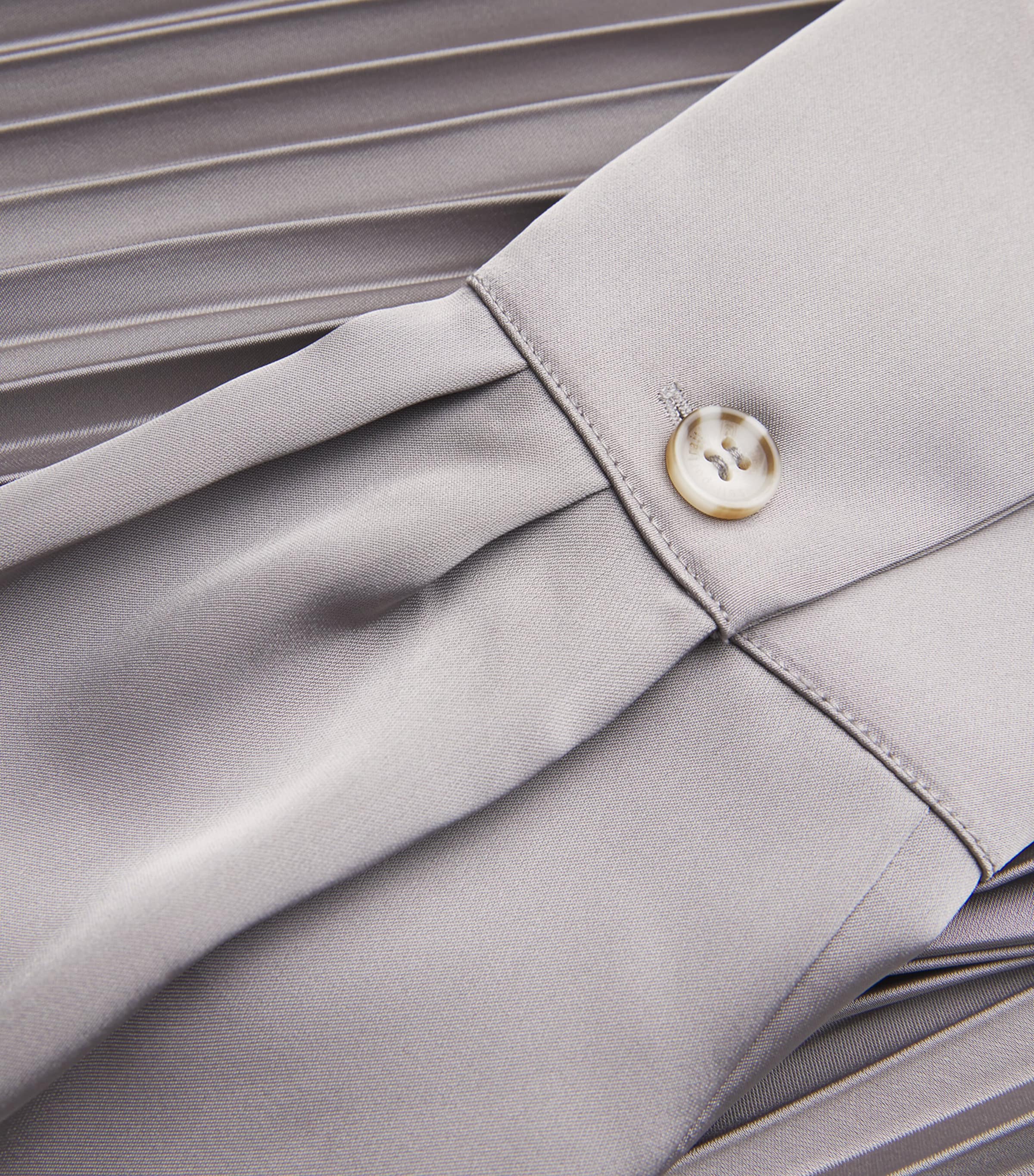 Pleated Shirt Maxi Dress GREY Image 5