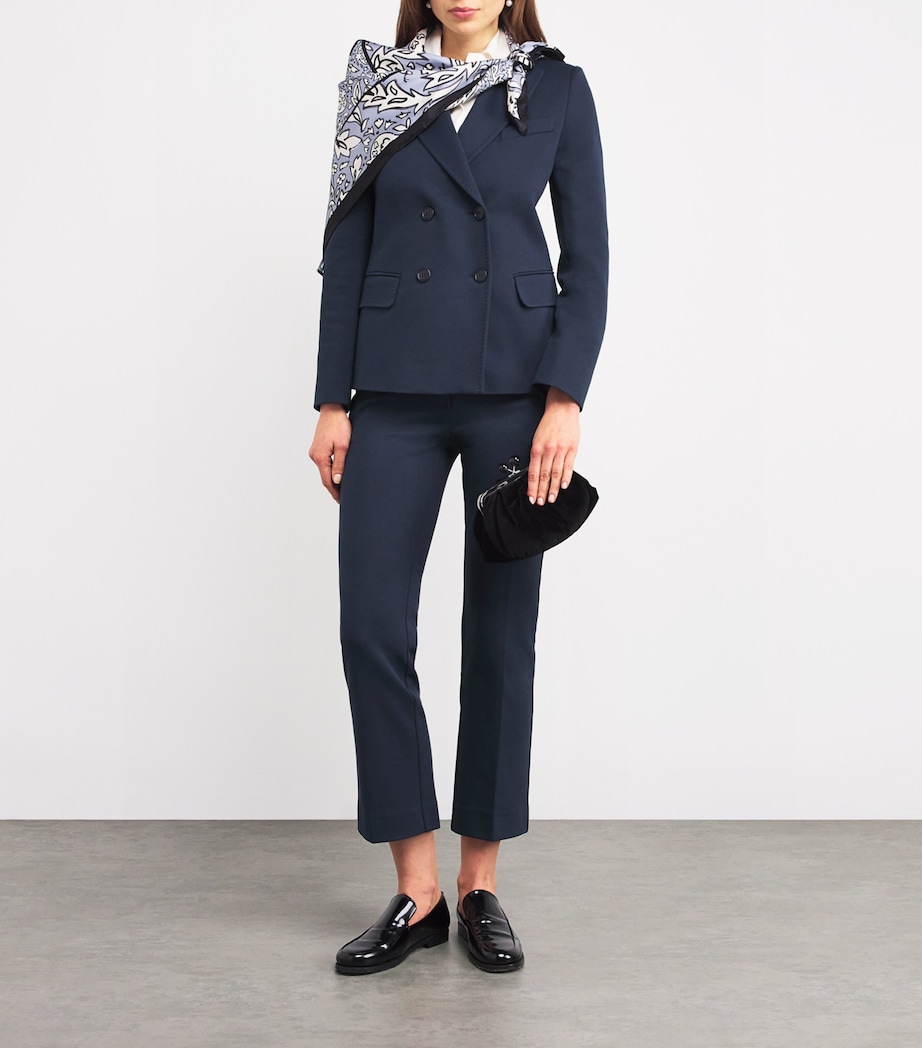 Jersey Double-Breasted Blazer NAVY Image 2