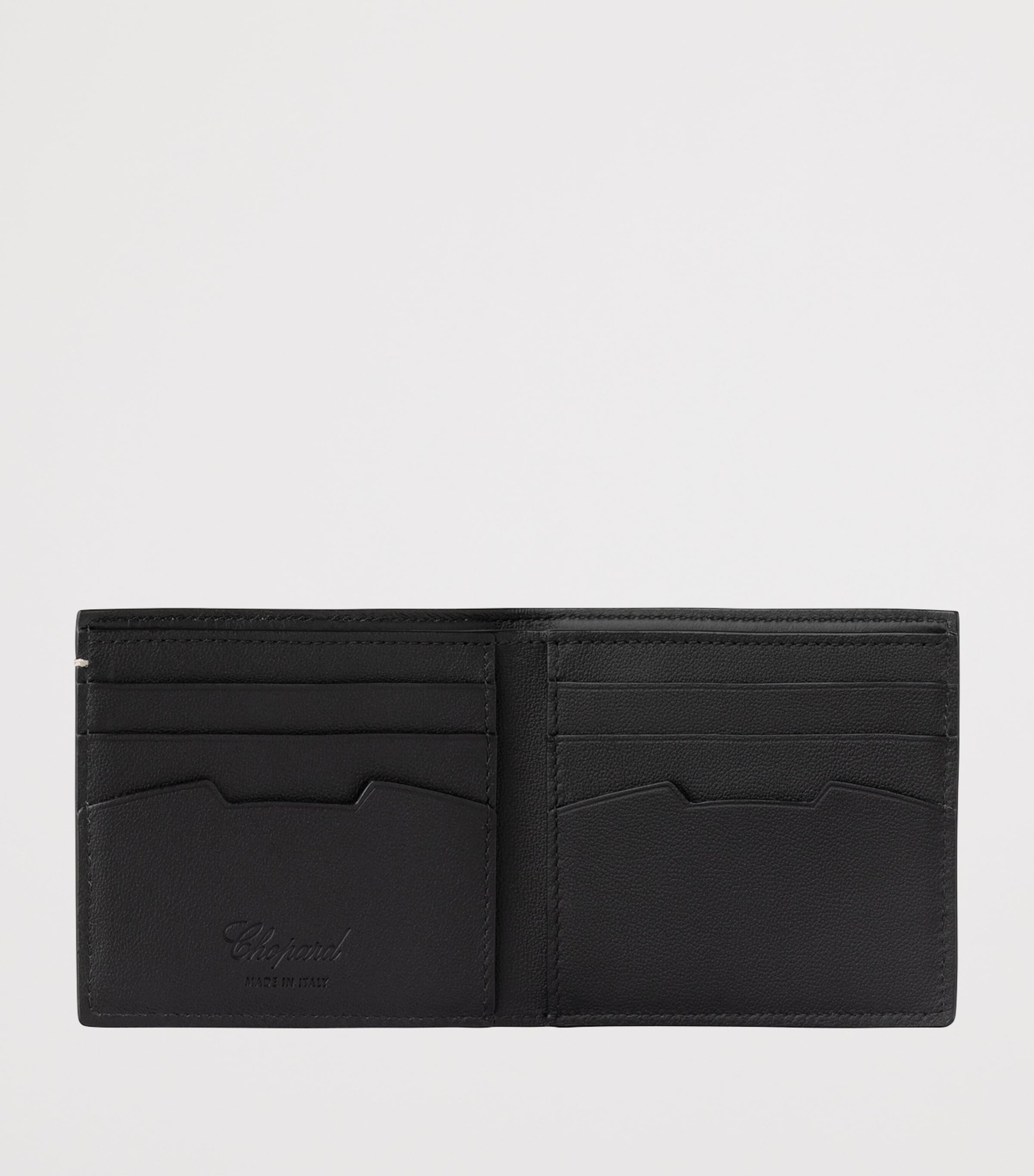Mini Leather Racing Bifold Wallet BLACK Image 2