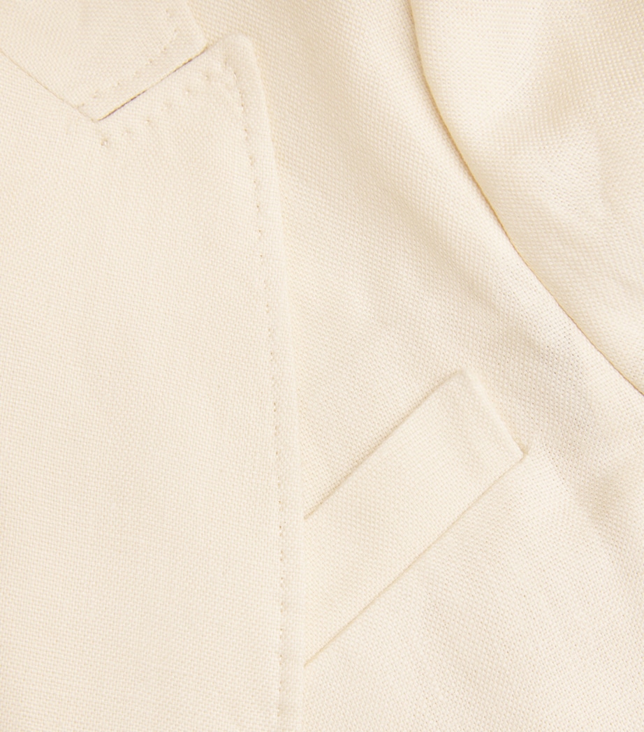 Linen Single-Breasted Blazer IVORY Image 5