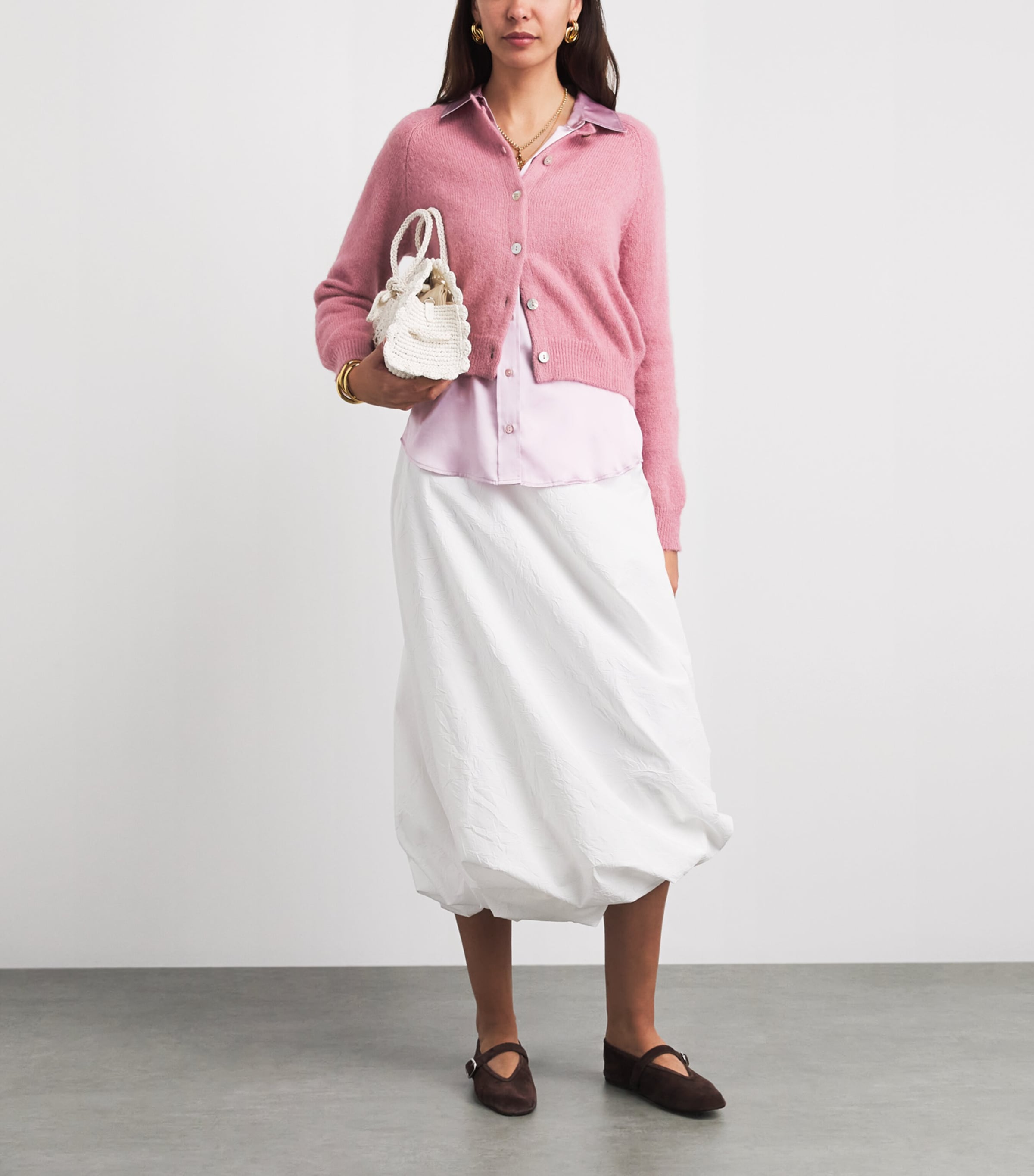 DÔEN Womens Knit Petra Cardigan Rosebud Image 2