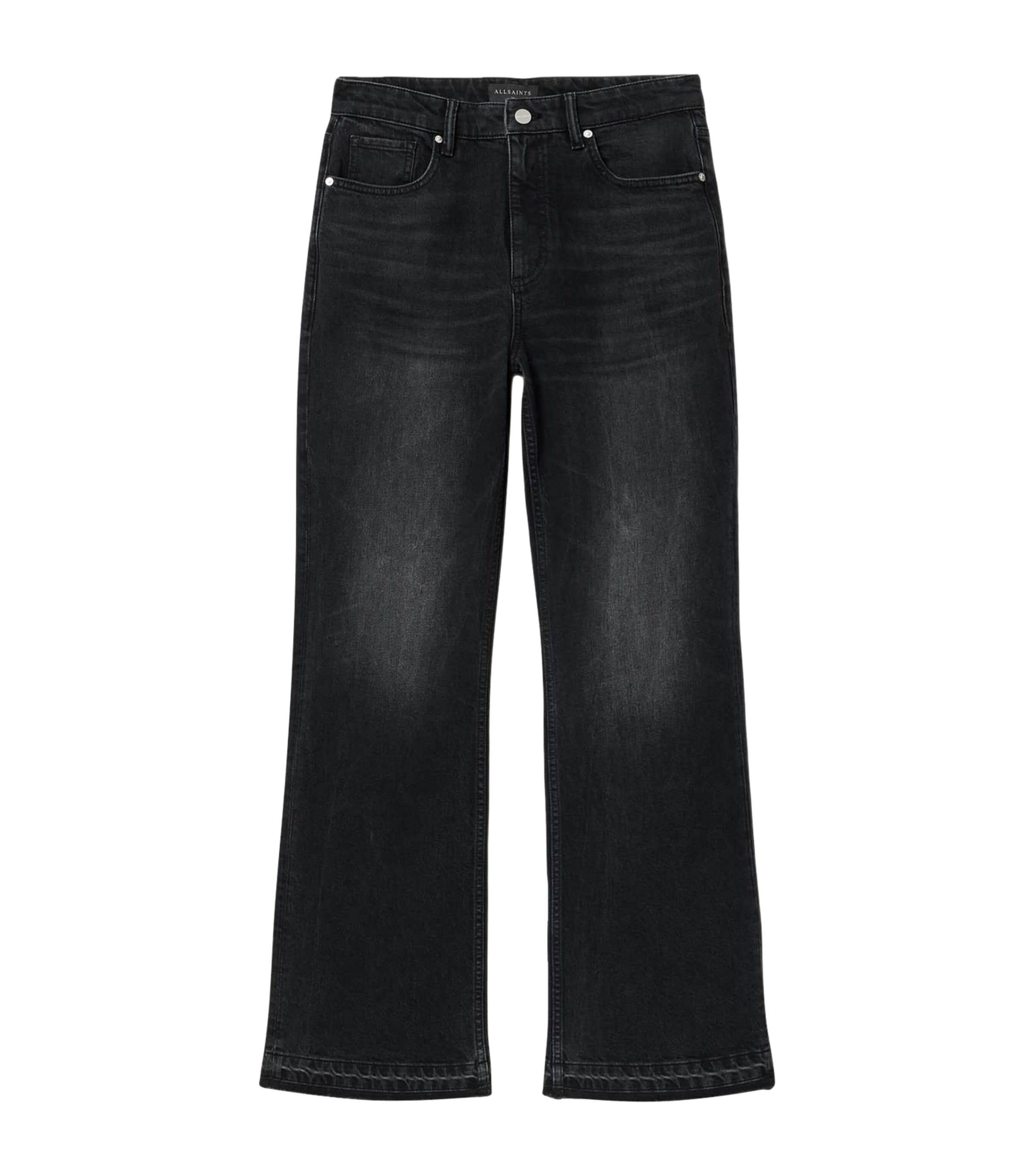 Allsaints Bootcut Fable Mid-rise Jeans In Black