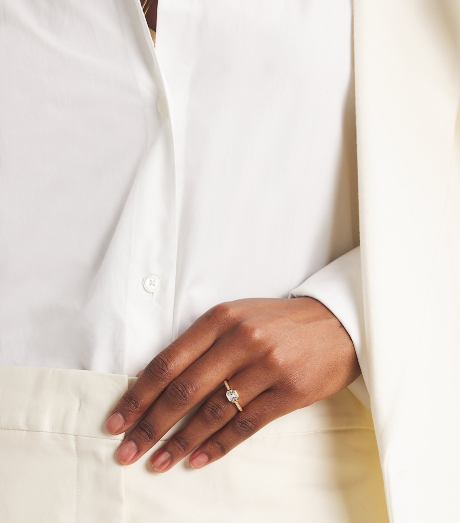 Yellow Gold and Diamond Illusion Ring YELLOW GOLD Image 2