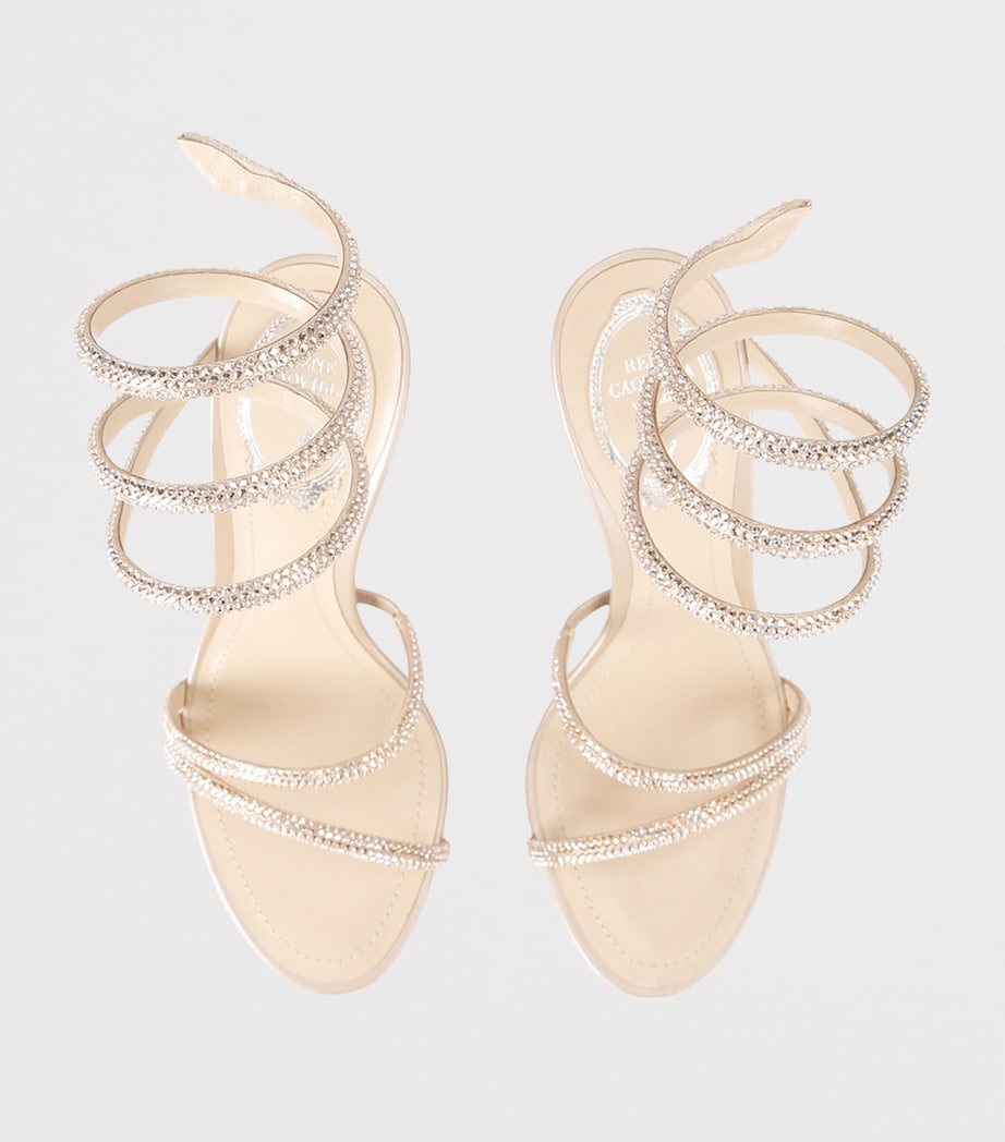 Leather Embellished Margot Sandals 105 BEIGE Image 4