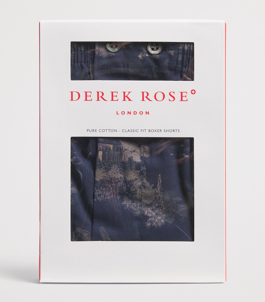 Derek Rose Mens Cotton Boxer Shorts Nav Image 4