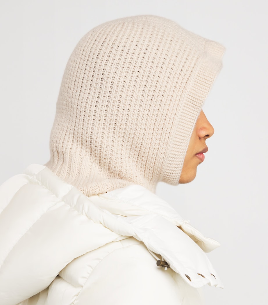 Cashmere Waffle-Stitch Hood SA0502 CHAMPAGNE Image 4