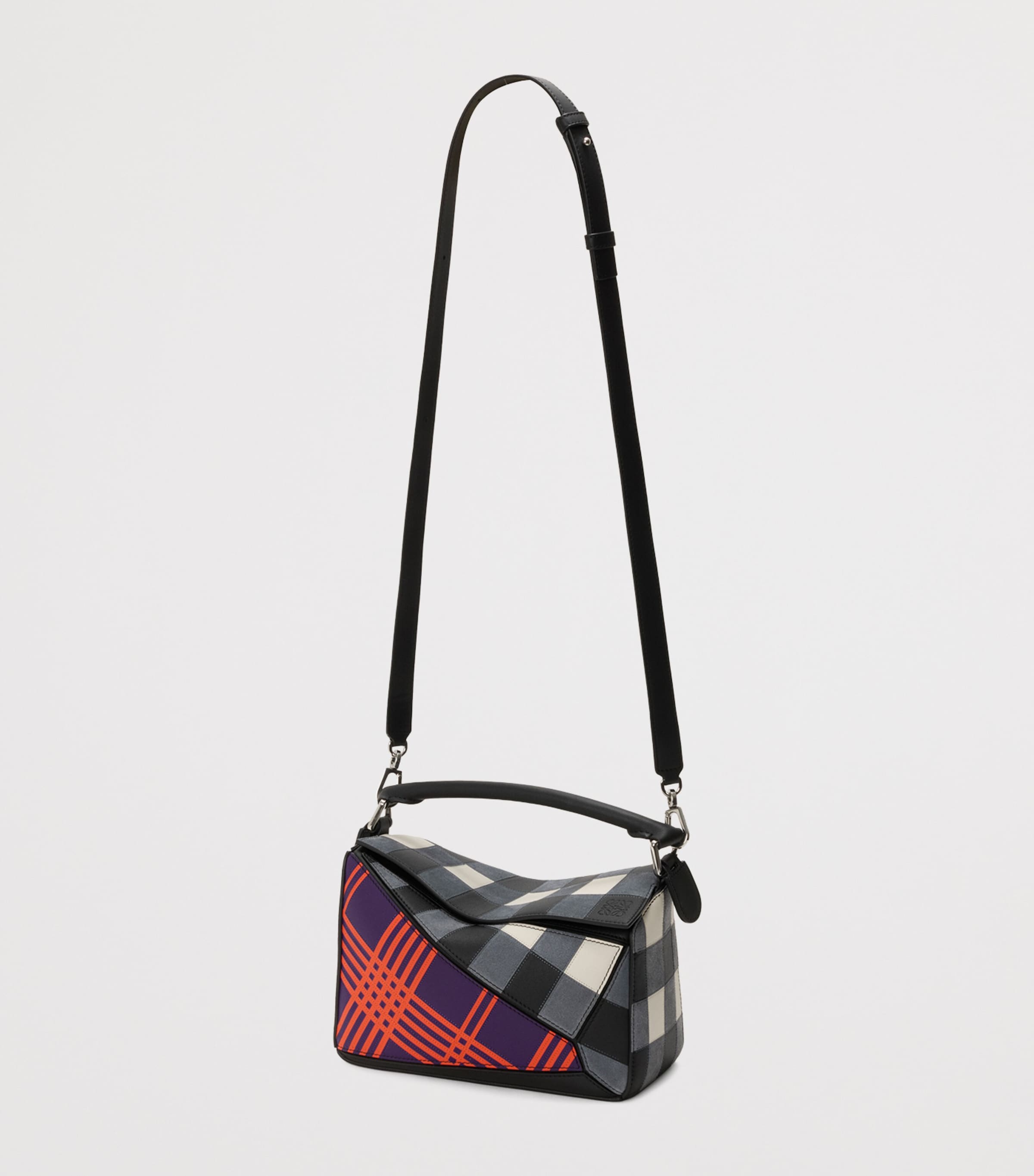 LOEWE x Cosima Von Bonin Small Leather Puzzle Top-Handle Bag Deep Purple/multi Image 6