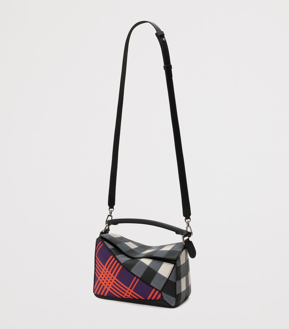 LOEWE x Cosima Von Bonin Small Leather Puzzle Top-Handle Bag Deep Purple/multi Image 6