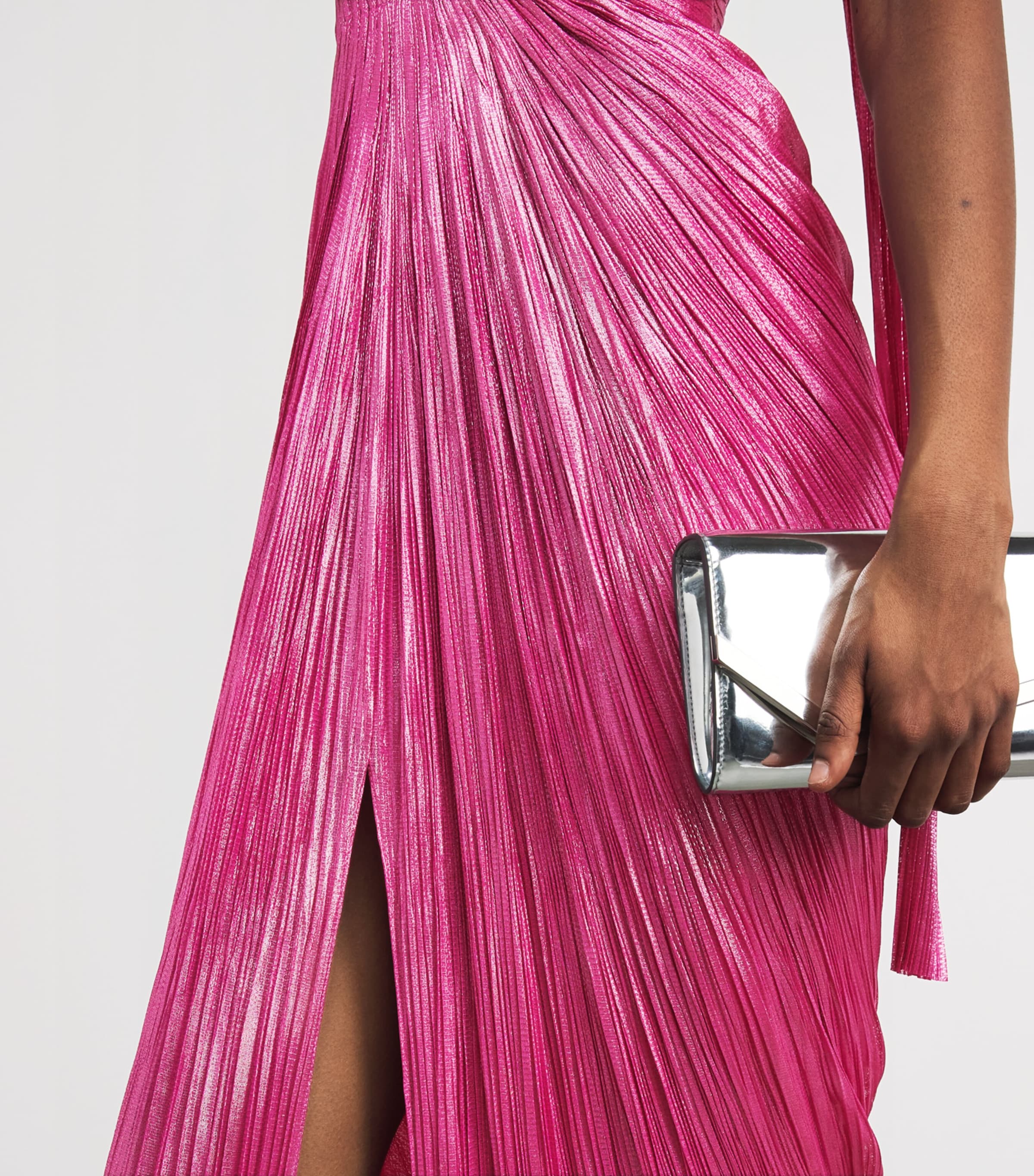 Pleated Martha Gown RASPBERRY Image 4