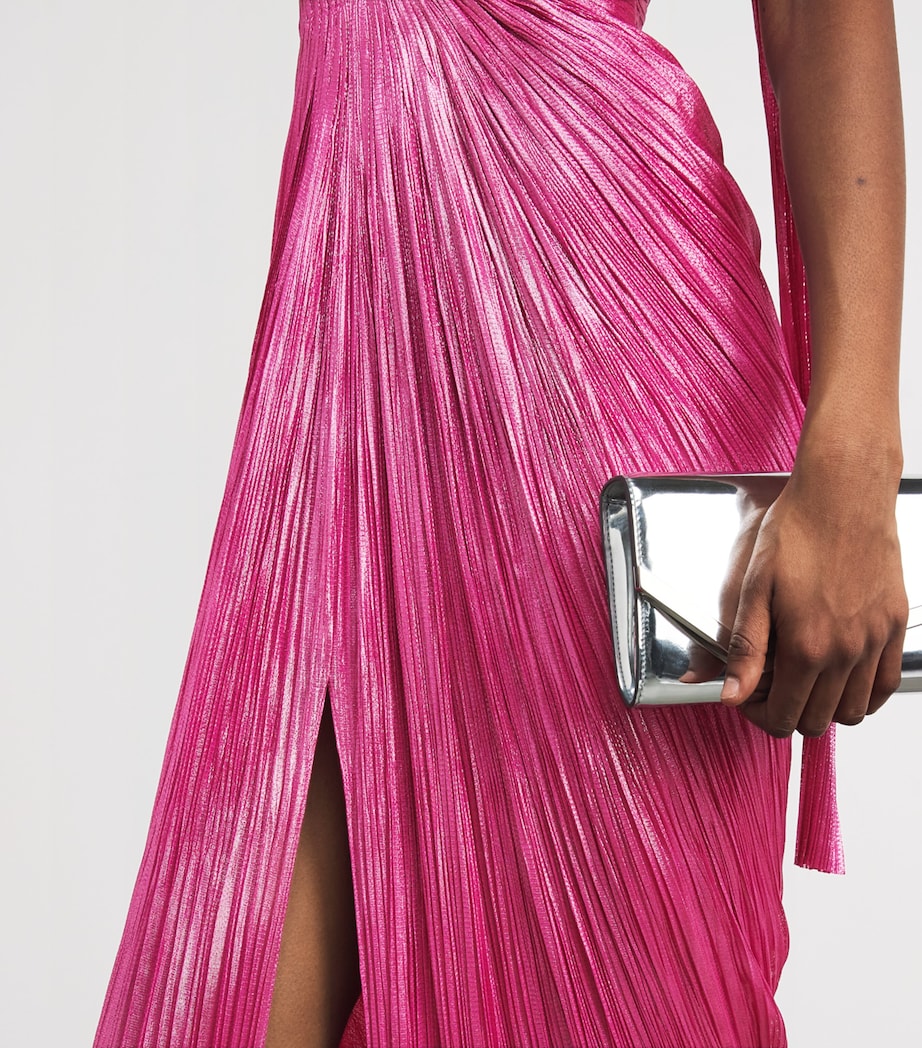 Pleated Martha Gown RASPBERRY Image 4