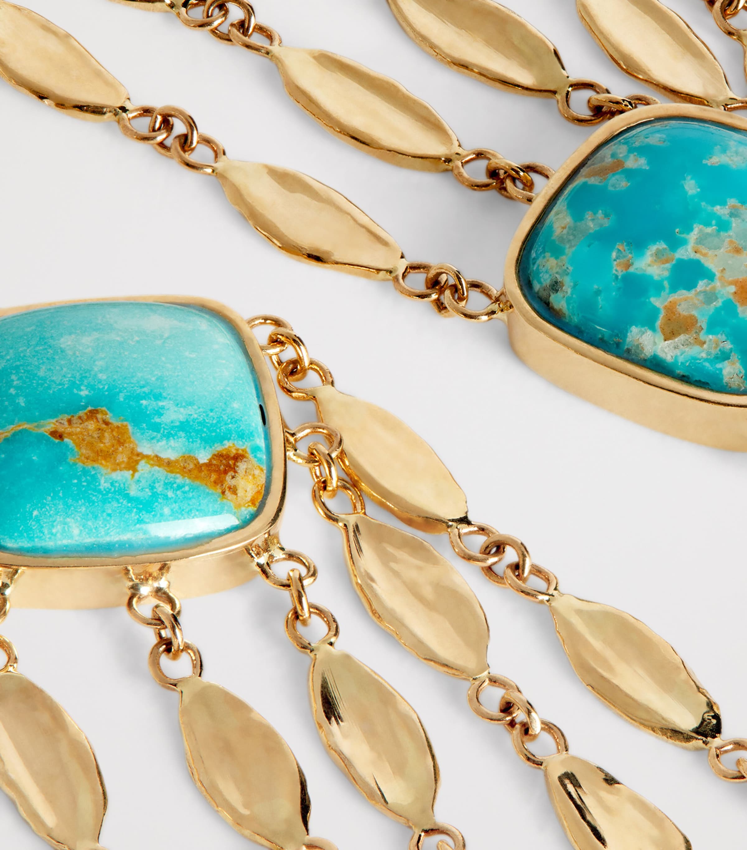 Yellow Gold, Diamond and Turquoise Sophia Earrings YELLOW GOLD Image 6