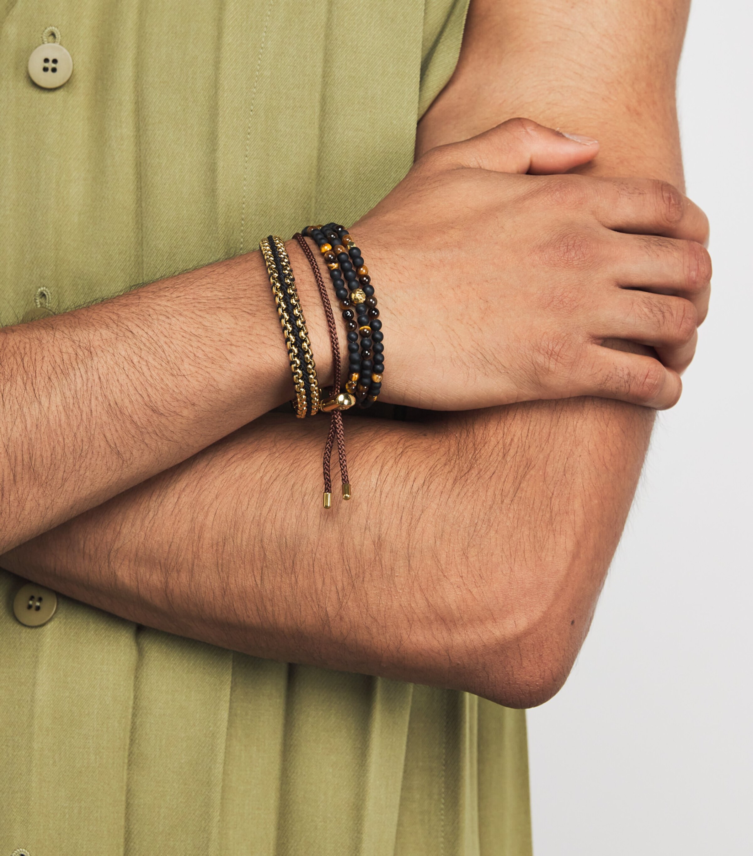 Nialaya Jewelry Adjustable String Bracelet Brown Image 5