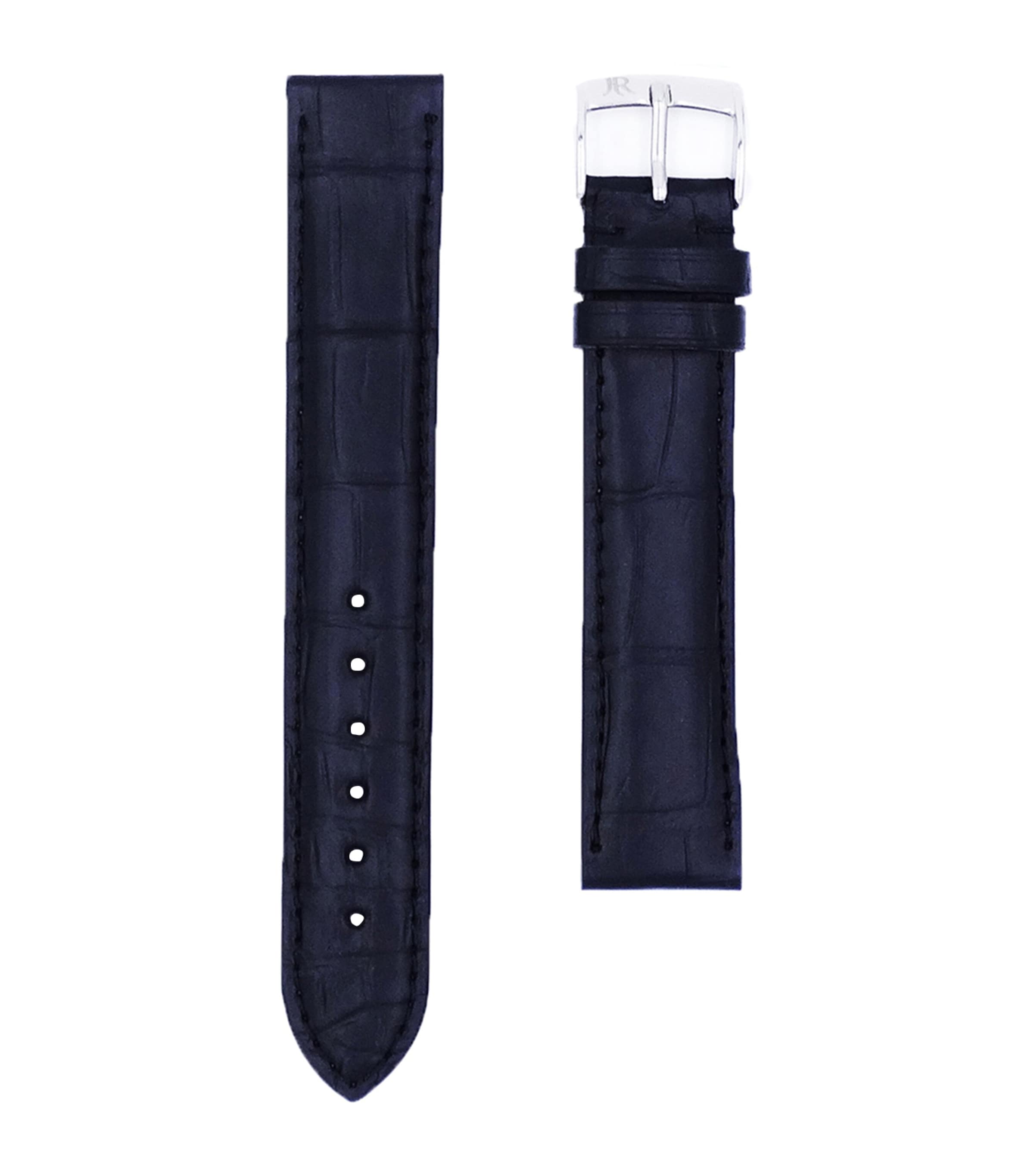 Jean Rousseau Classic 5.0 Alligator Leather Watch Strap In Blue