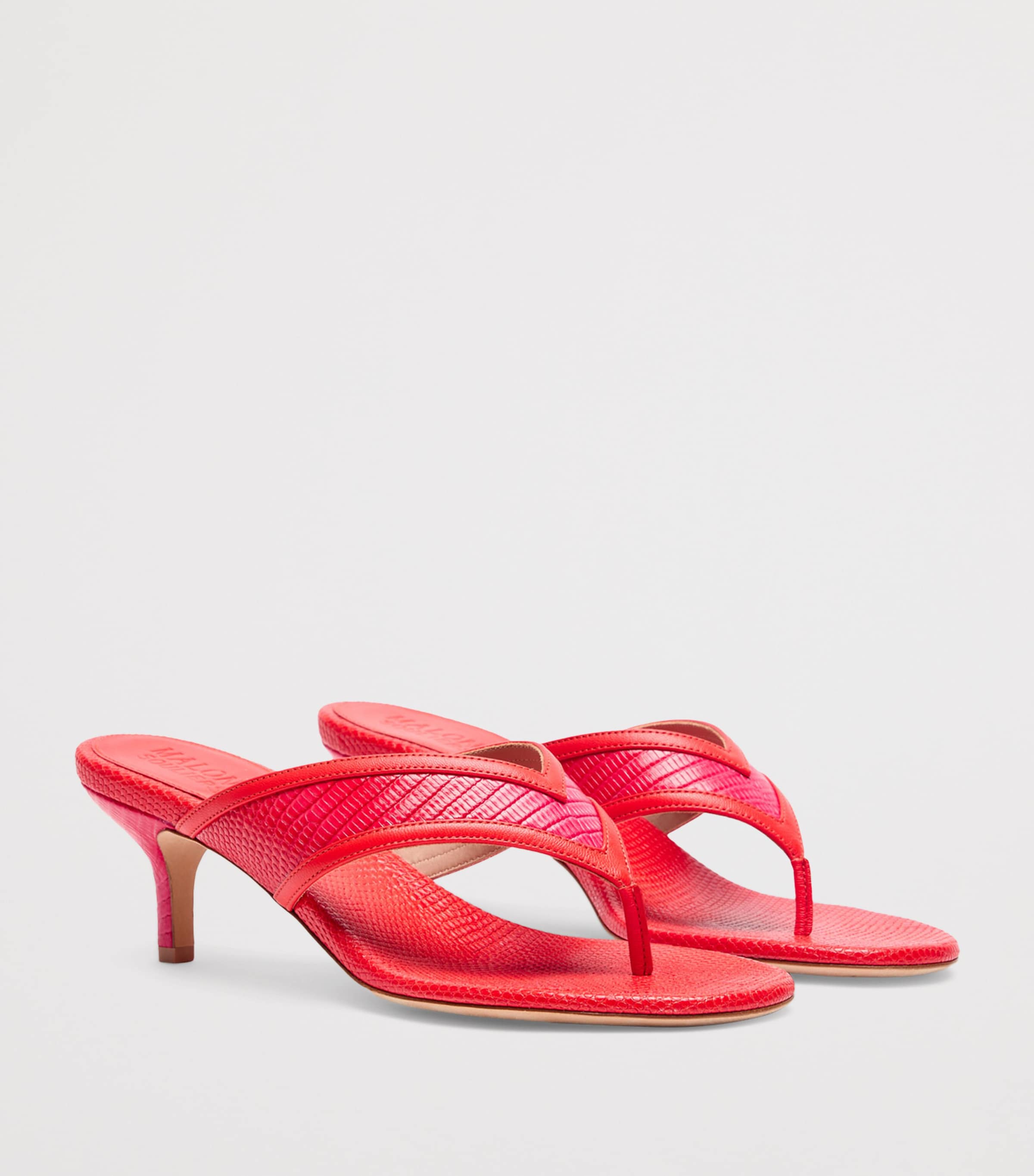 Malone Souliers Leather Koko Thong Sandals 45 Marigold Image 3