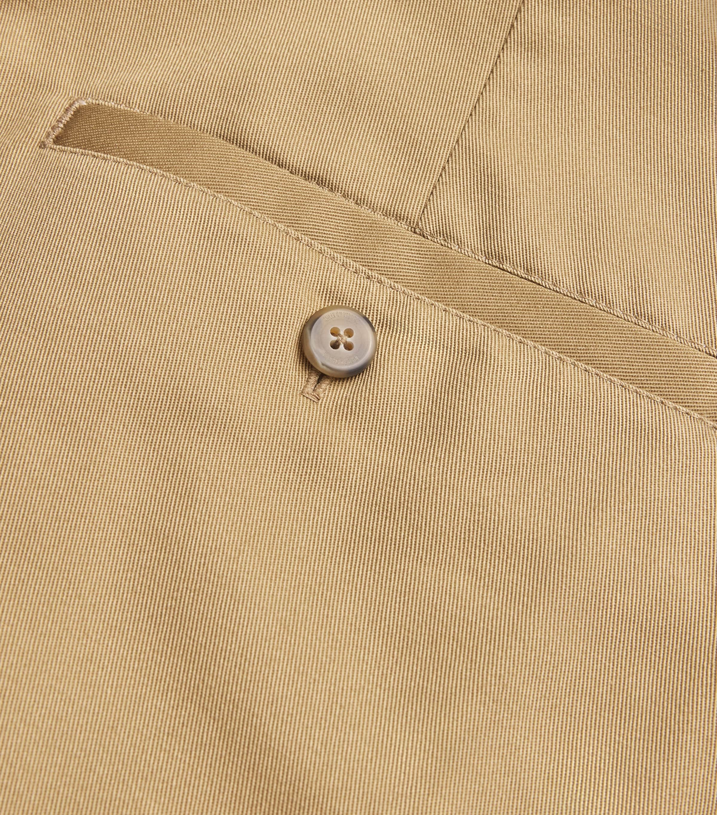 Willy Chavarria Mens Twill Wide-Leg Chinos Khaki Image 4