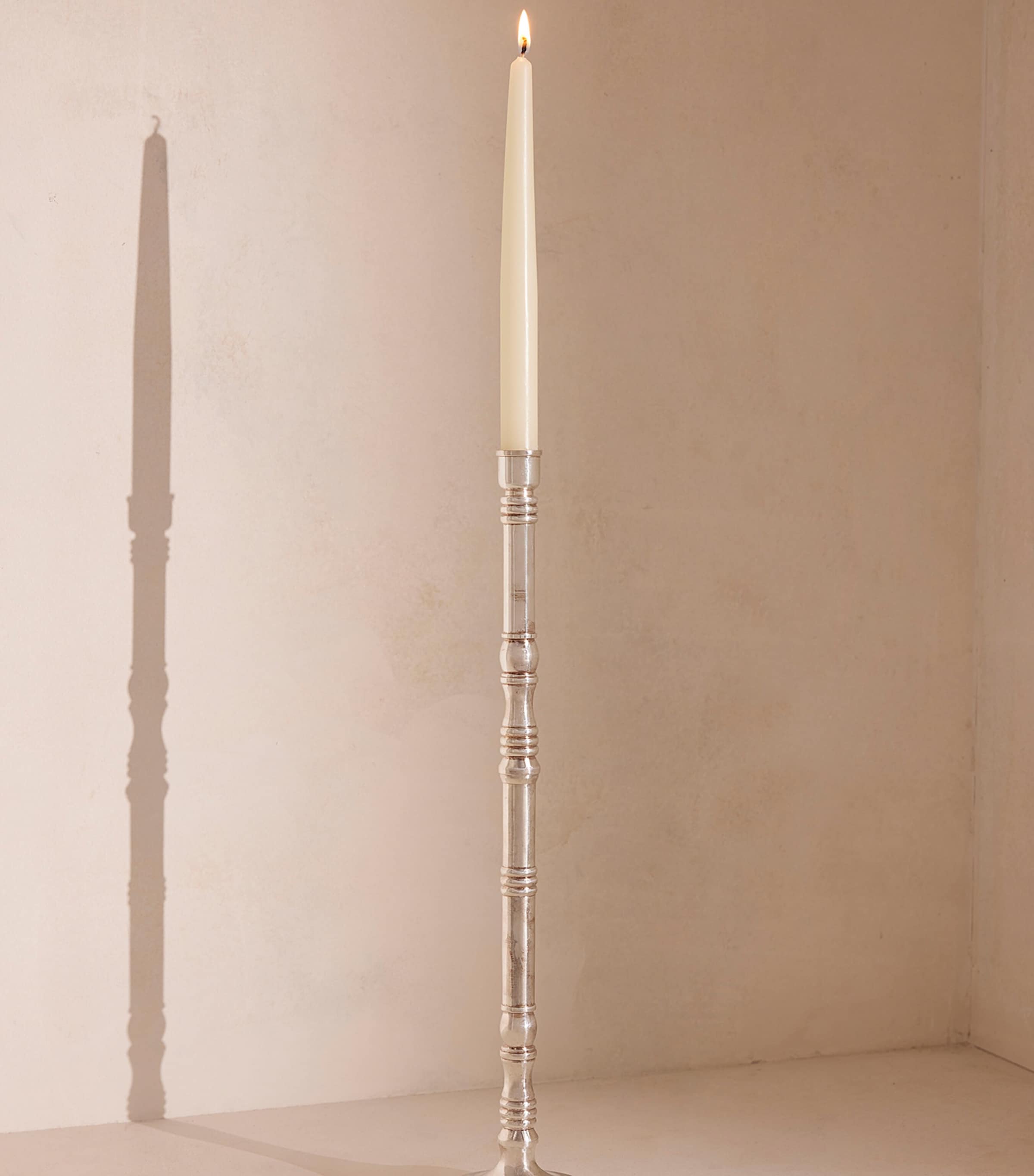 Medium Silver-Plated Stiden Candlestick (27cm) NO COLOUR Image 3