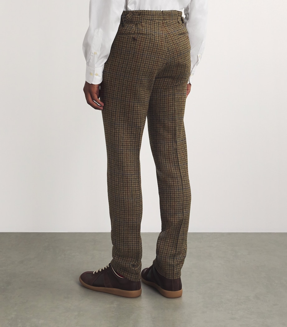 Wool Check Trousers DARK GREEN Image 4