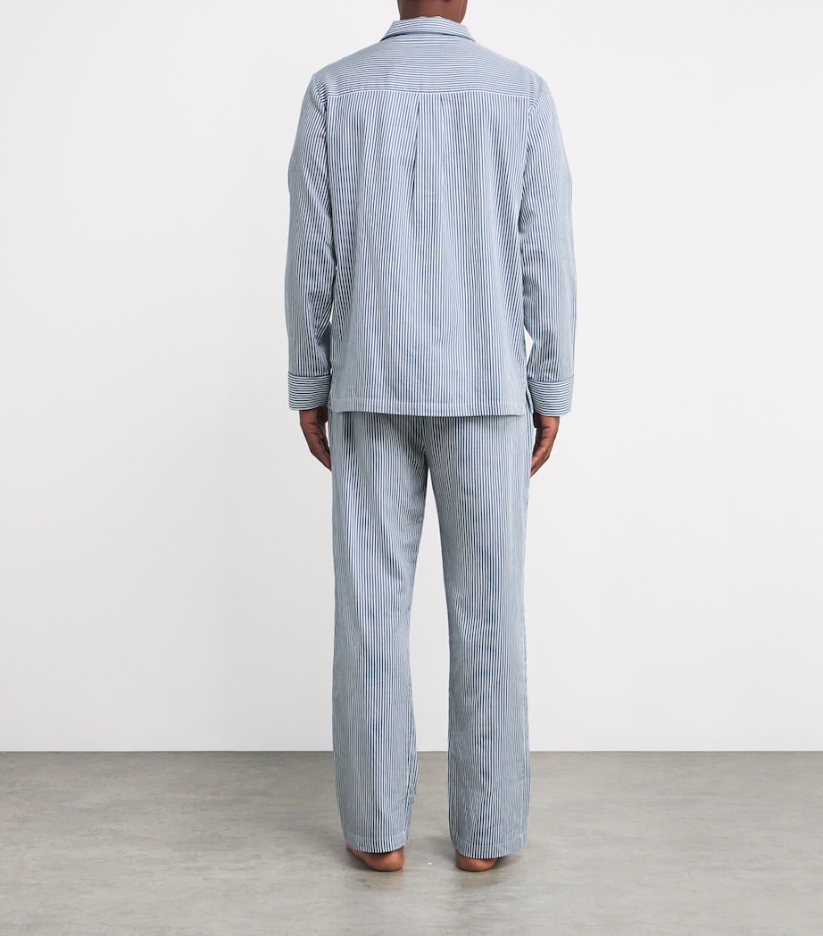 Cotton Striped Pyjama Set BLUE Image 3