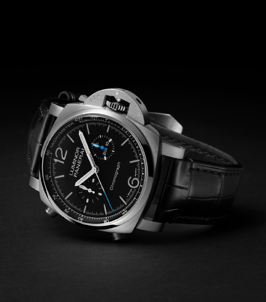 Stainless Steel Luminor Chronograph Watch 44mm BLACK Image 3