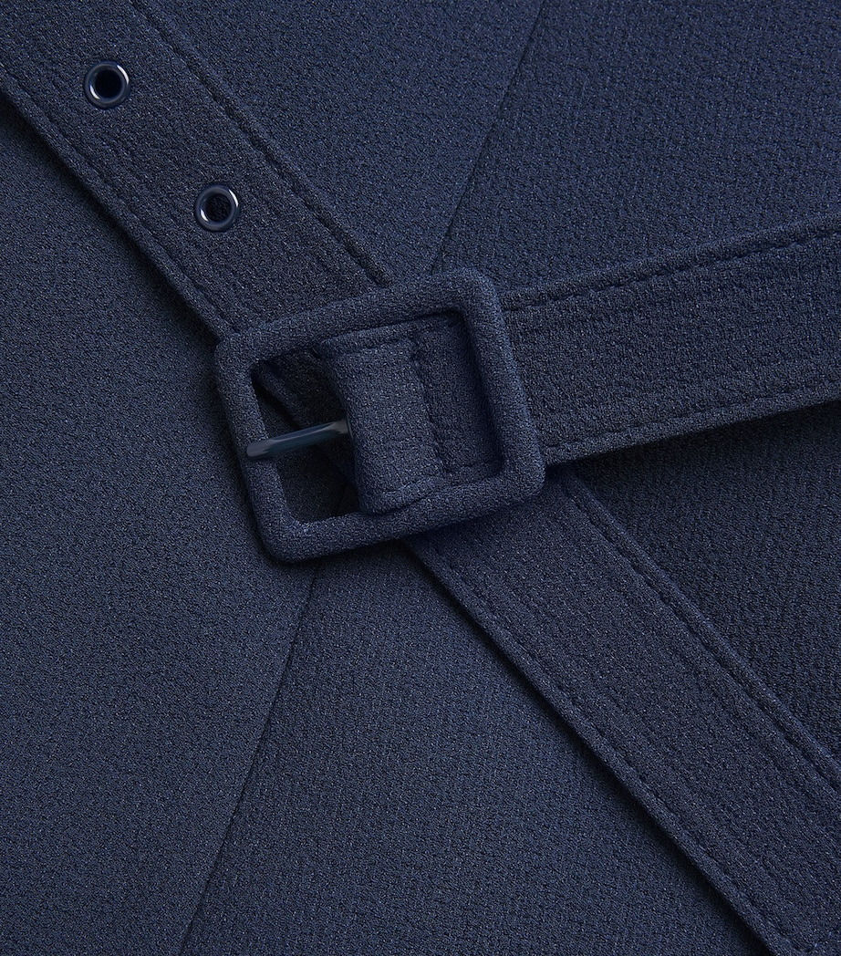 Embellished-Collar Xena Midi Dress NAVY Image 5