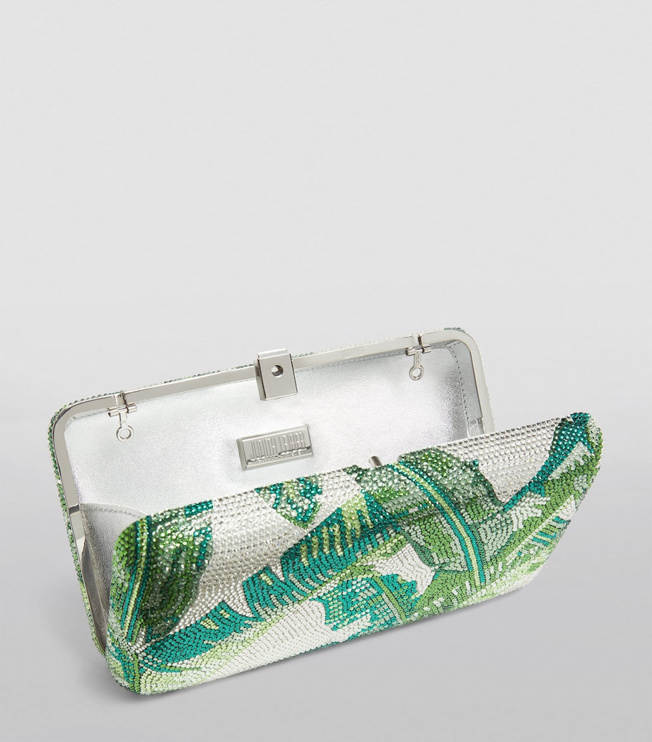 Smooth Rectangle Tropics Clutch Bag SEMMT SLVR EMRLD MLT Image 3