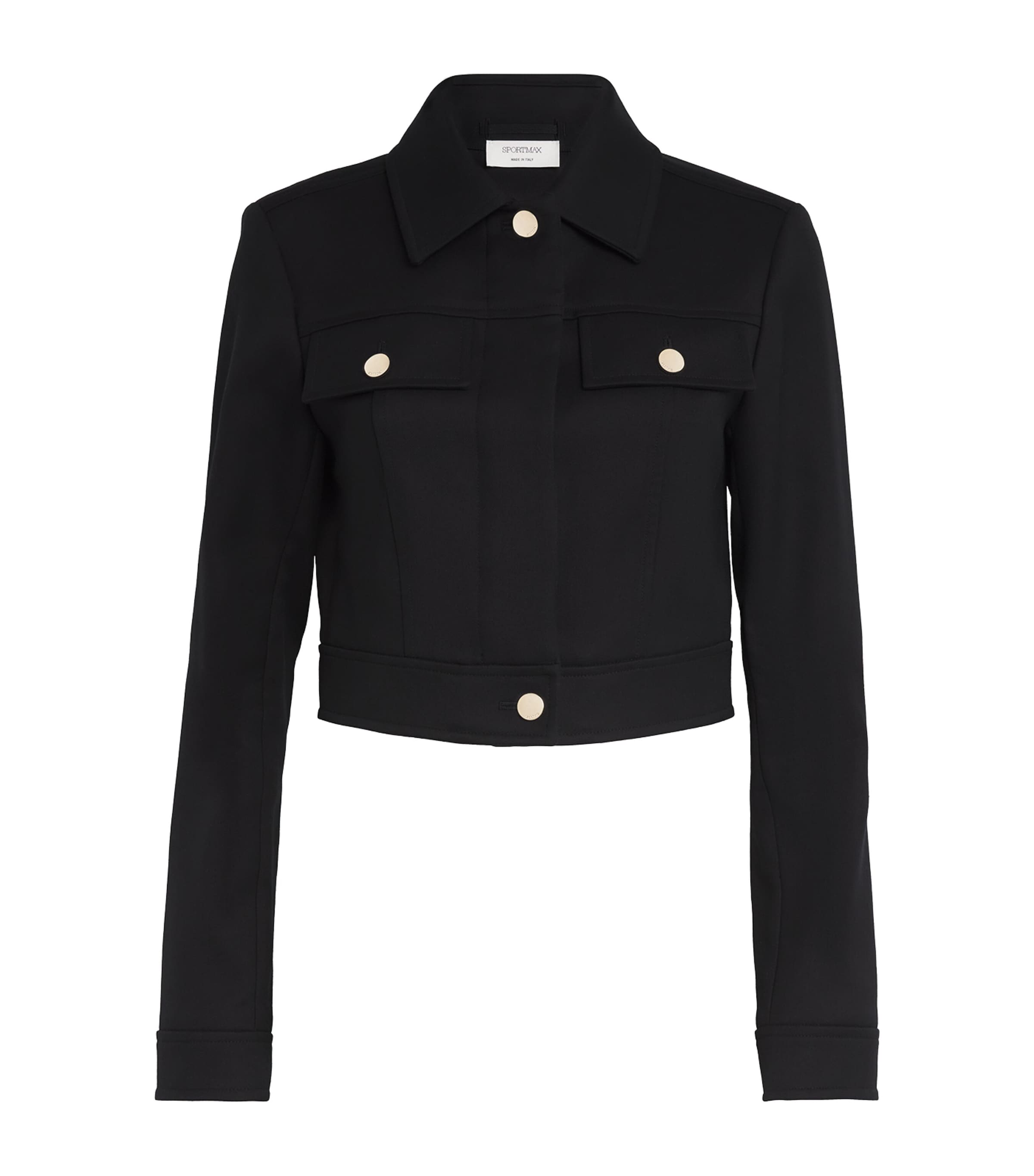 若者に人気のブランド Sportmax US Harrods | Jacket Cropped Mela Cotton-Blend ジャケット・アウター
