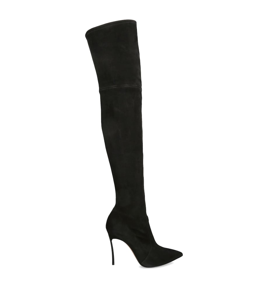 Suede Blade Over-The-Knee Boots 100 BLACK Image 1