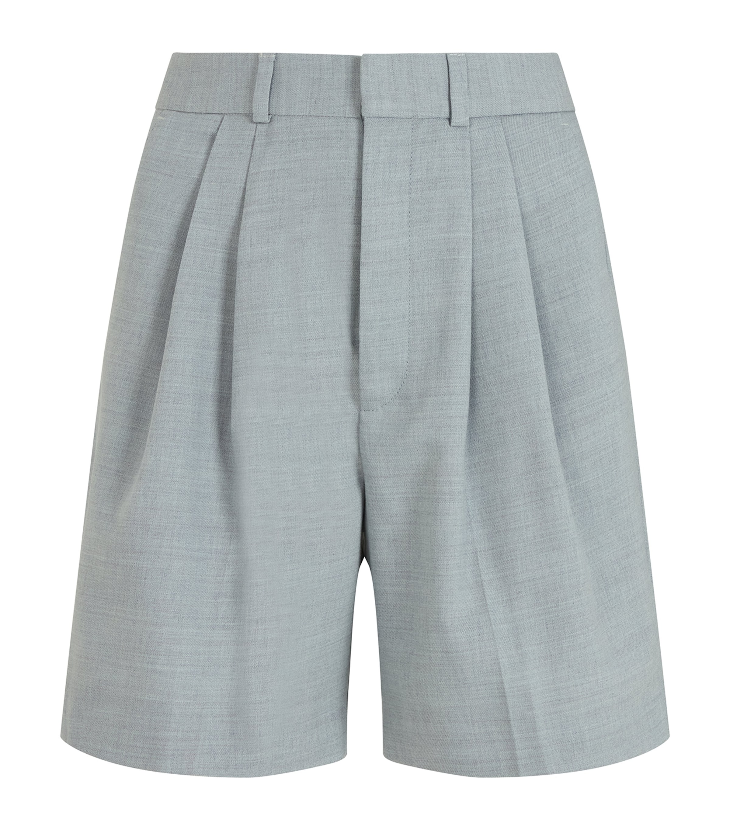 Anine Bing Carrie High-rise Tailored Shorts In Gray
