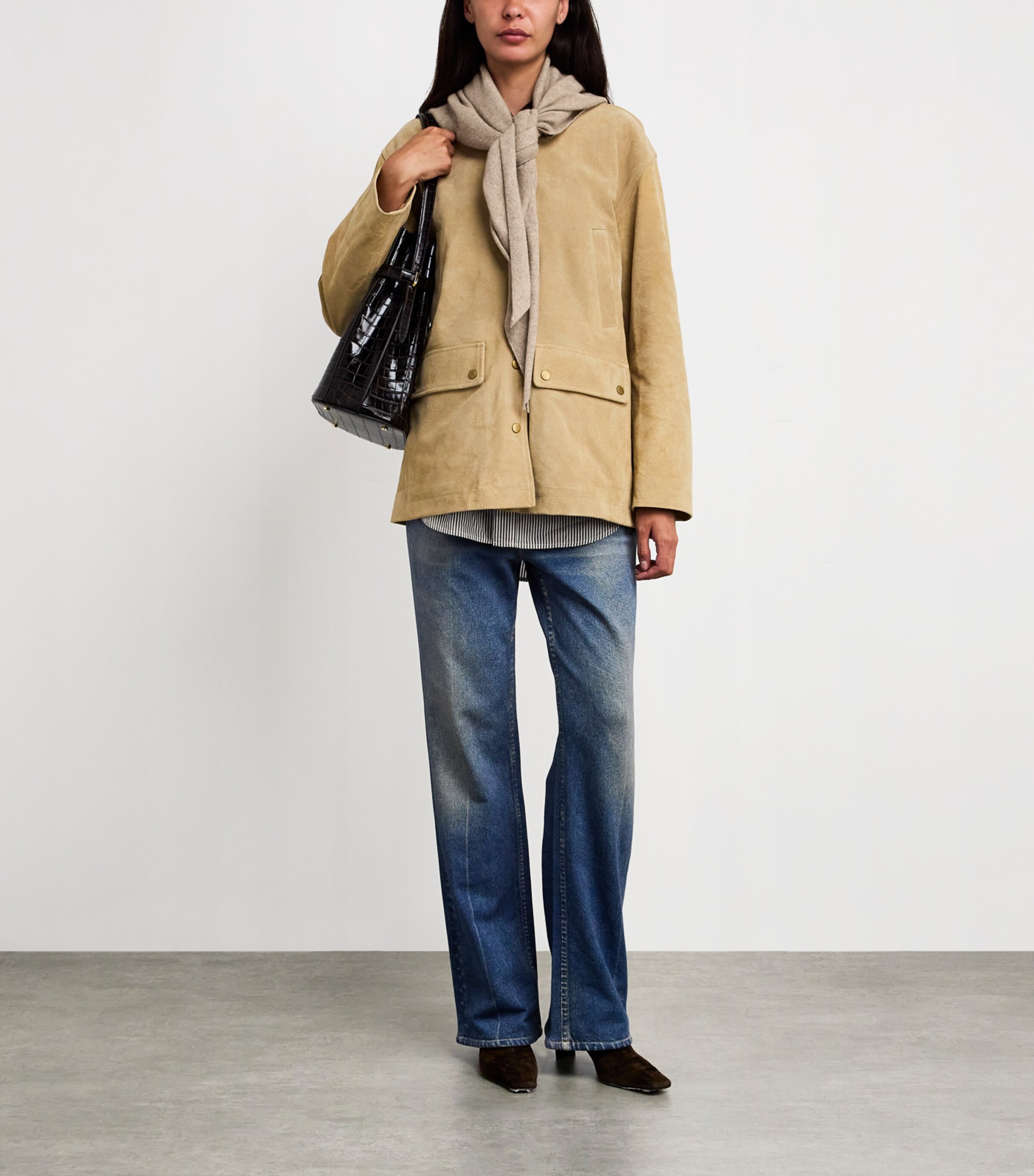 Guest In Residence Beige Cashmere Bandana Scarf | Harrods US