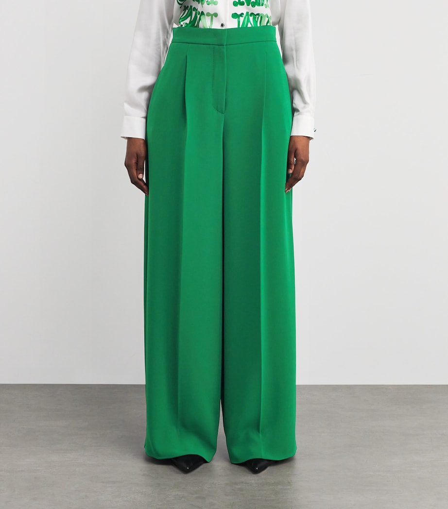 Cady Wide-Leg Trousers EMERALD Image 3