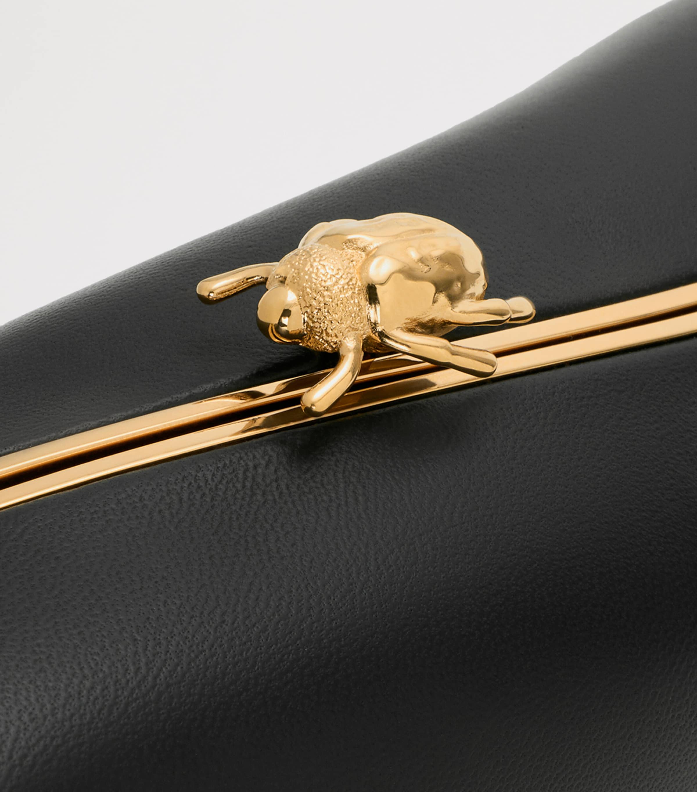 LOEWE Leather Twisted Minaudiere Clutch Bag Black Image 12