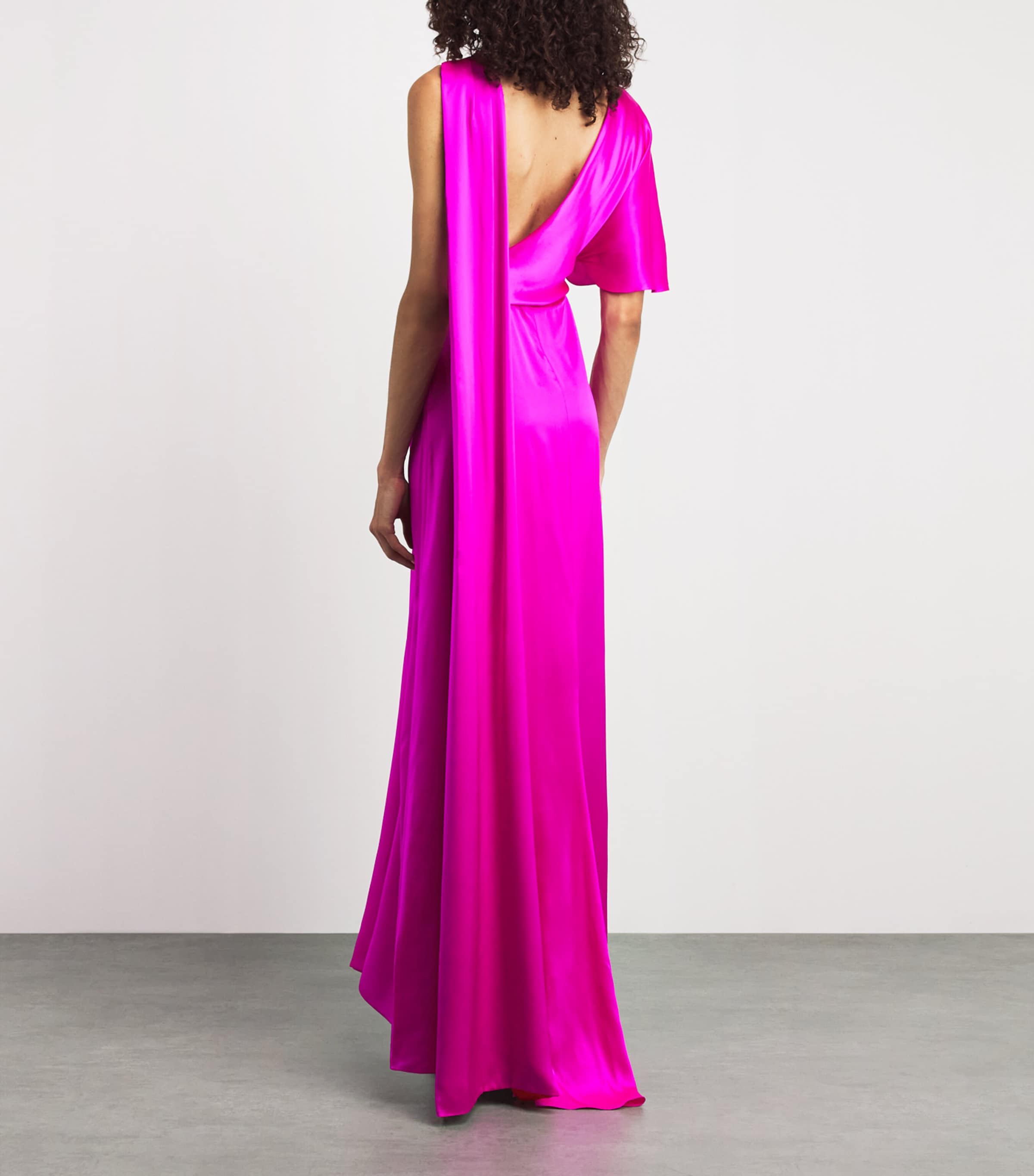 Roksanda Womens Silk Nella Gown Ultrapink/soeil Image 4