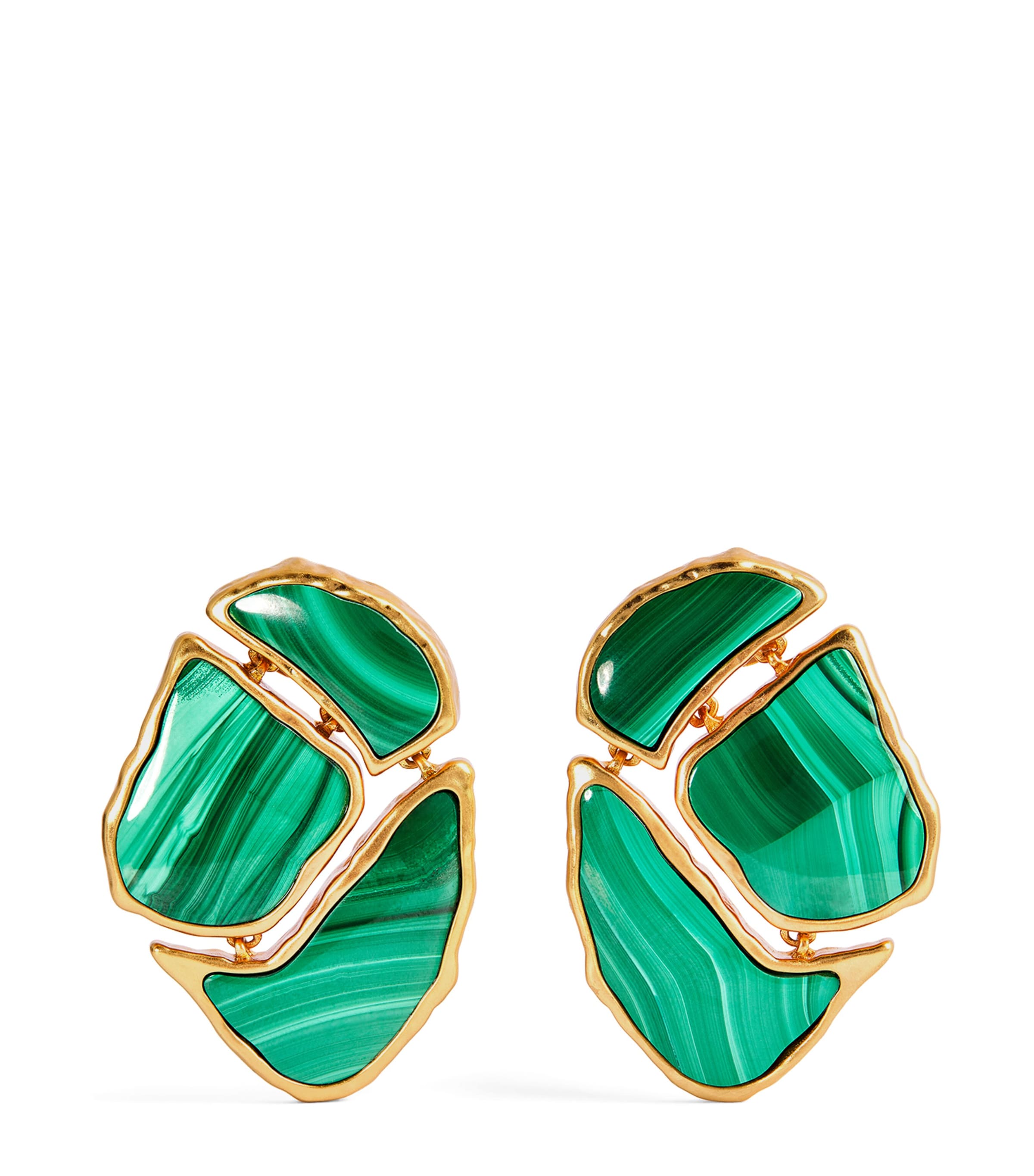 Zimmermann Gold-plated And Malachite Cracked Byron Earrings In Green