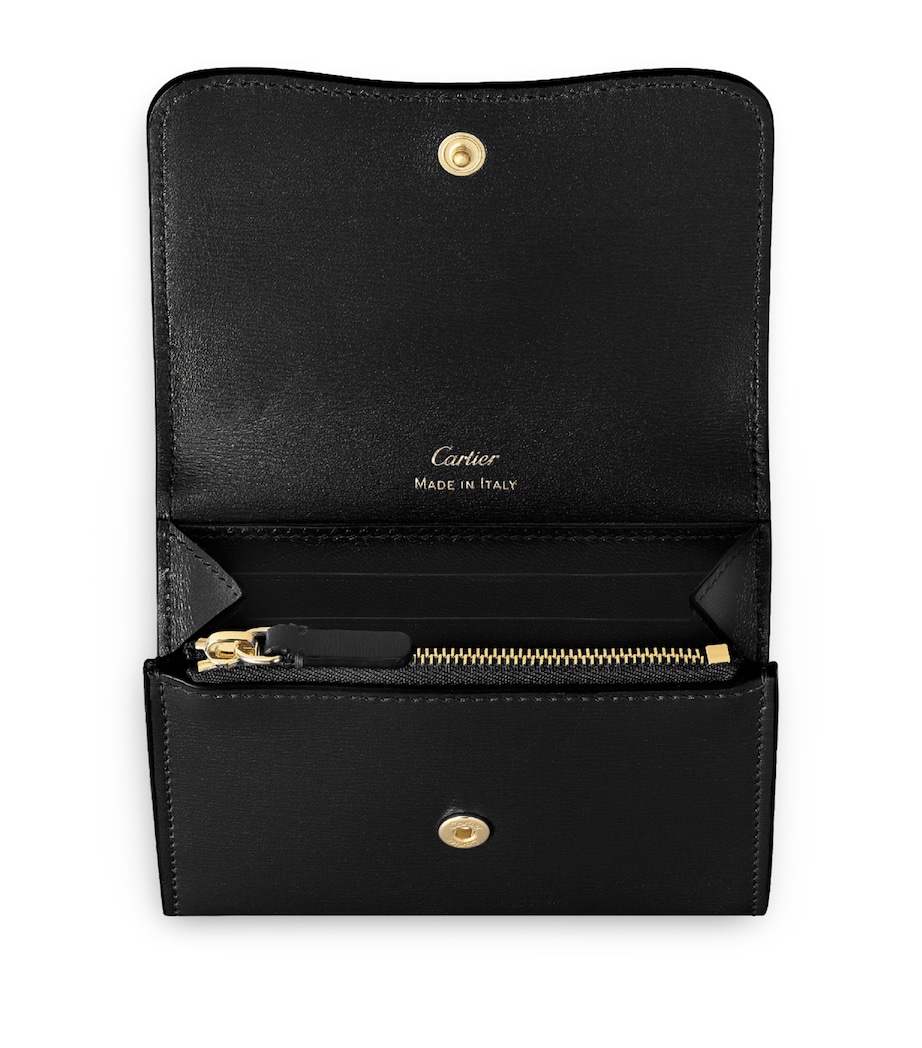 Leather Panthère de Cartier Wallet BLACK Image 3