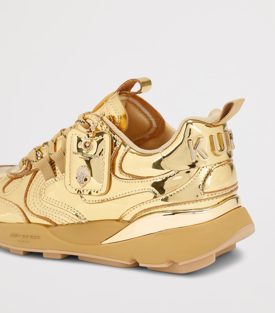 Metallic Leather Kurt Runner Sneakers GOLD Image 2