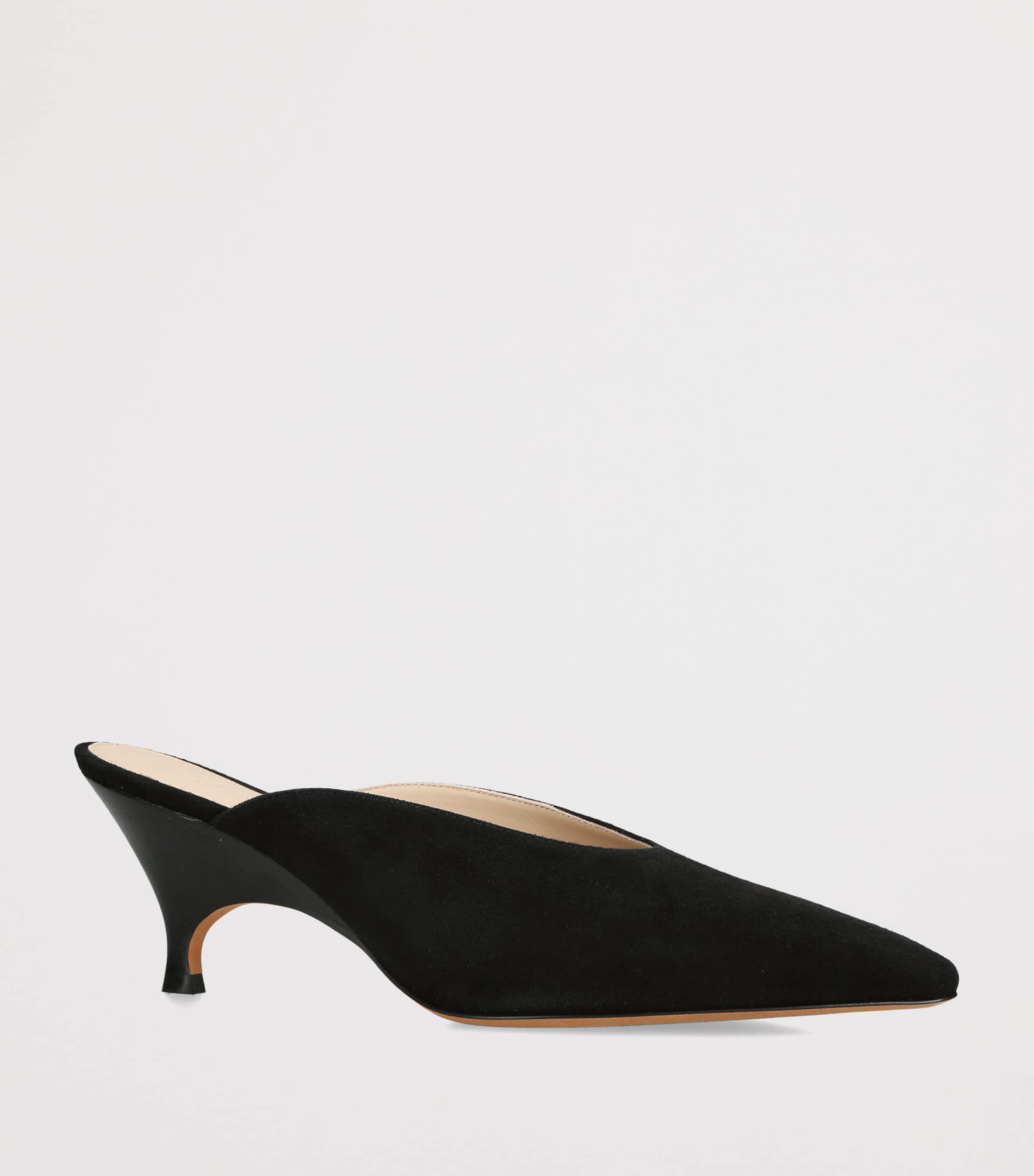 Le Monde Beryl Suede Petra Mules 65 Black Image 2