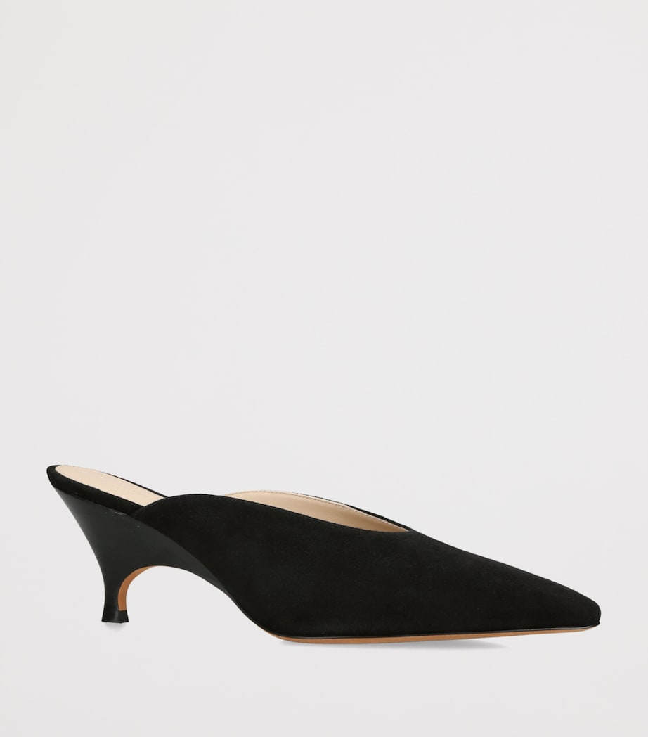 Le Monde Beryl Suede Petra Mules 65 Black Image 2