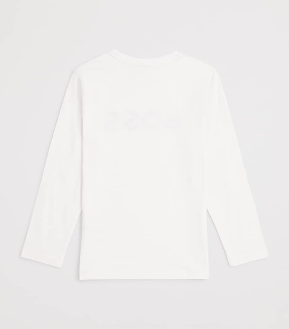 Cotton Logo Long-Sleeve T-Shirt (4-16 Years) 10PWHITE Image 2