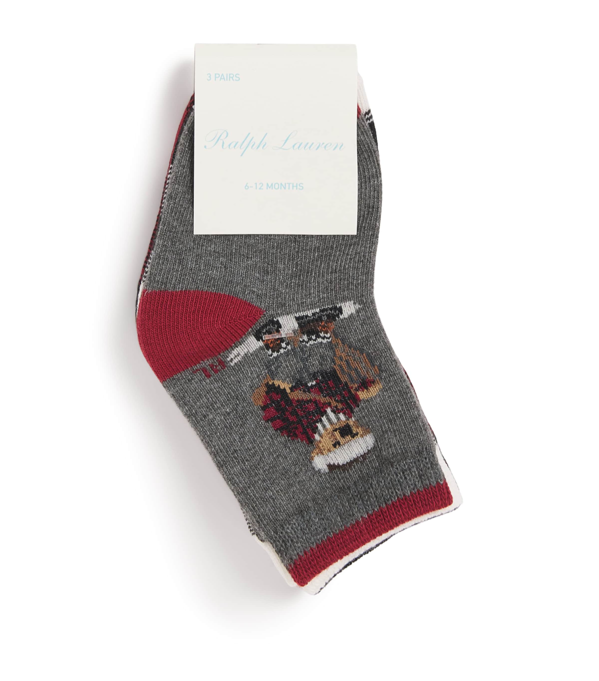 Ralph Lauren Cotton-blend Socks In Gray