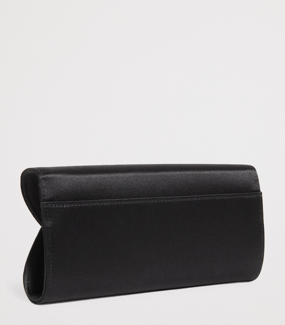 Satin Taylor Clutch Bag SBLAC BLACK Image 3