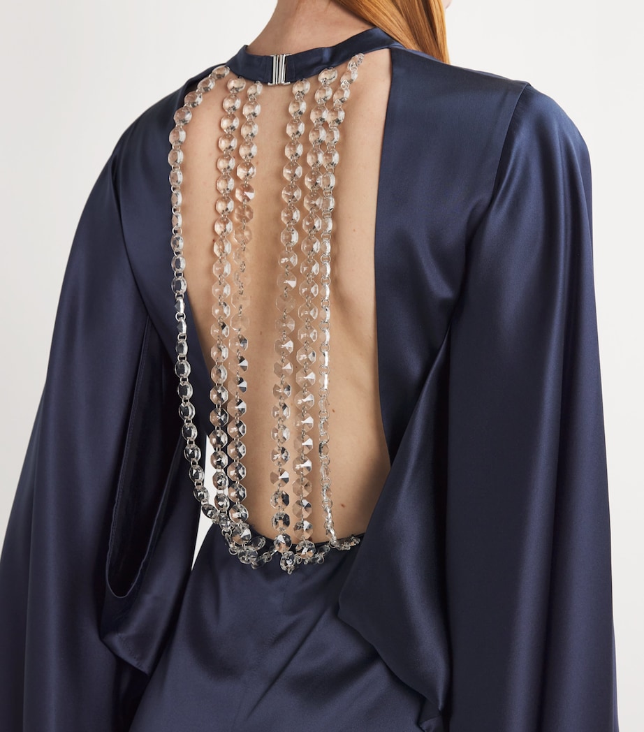 Silk-Crystal Cleo Gown NAVY Image 4
