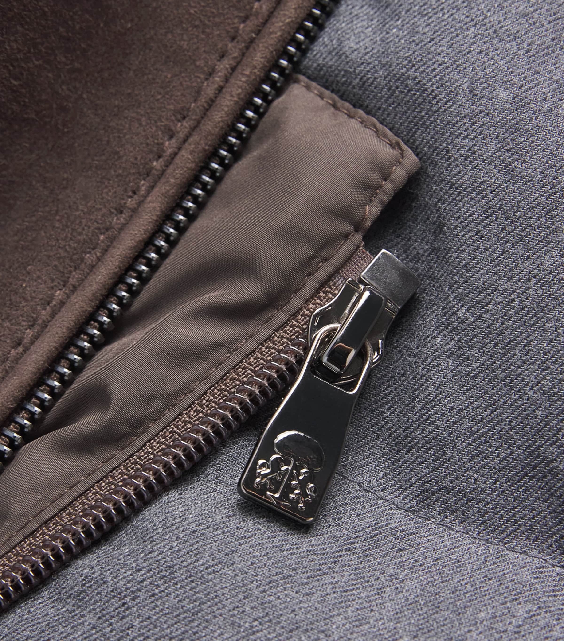 Suede Bomber Jacket 030 DARK BROWN Image 5