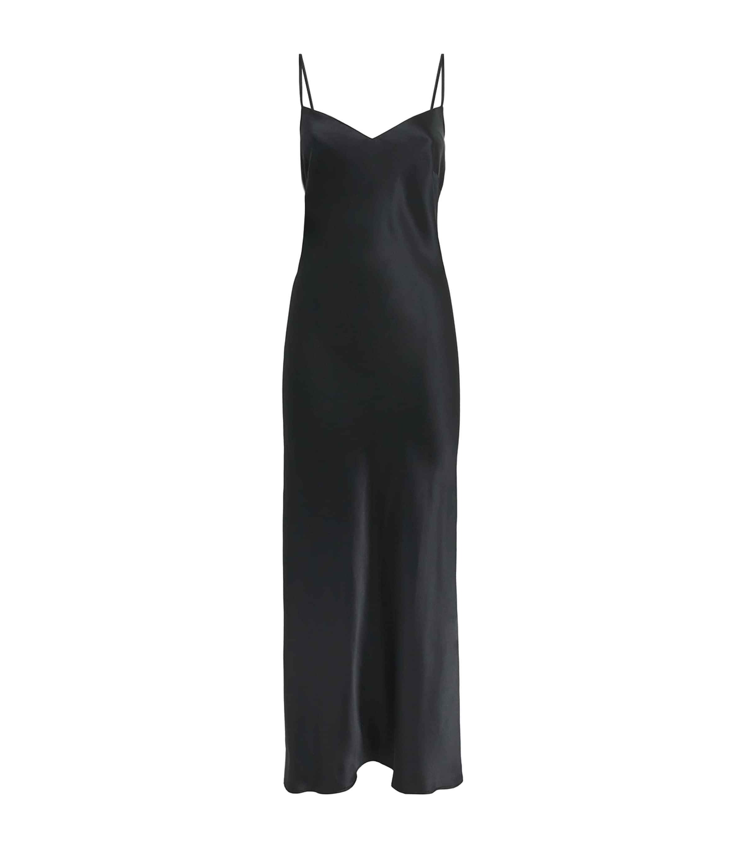 Marjolaine Womens Silk Tracy Slip Dress Noir Image 1