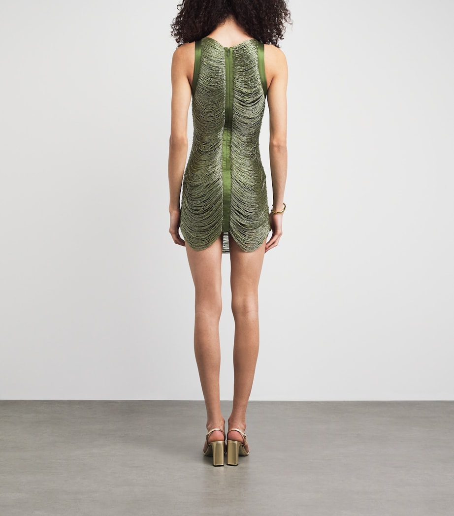 Cult Gaia Green Beaded Madison Mini Dress | Harrods NG Cult Gaia Green Beaded Madison Mini Dress | Harrods NG