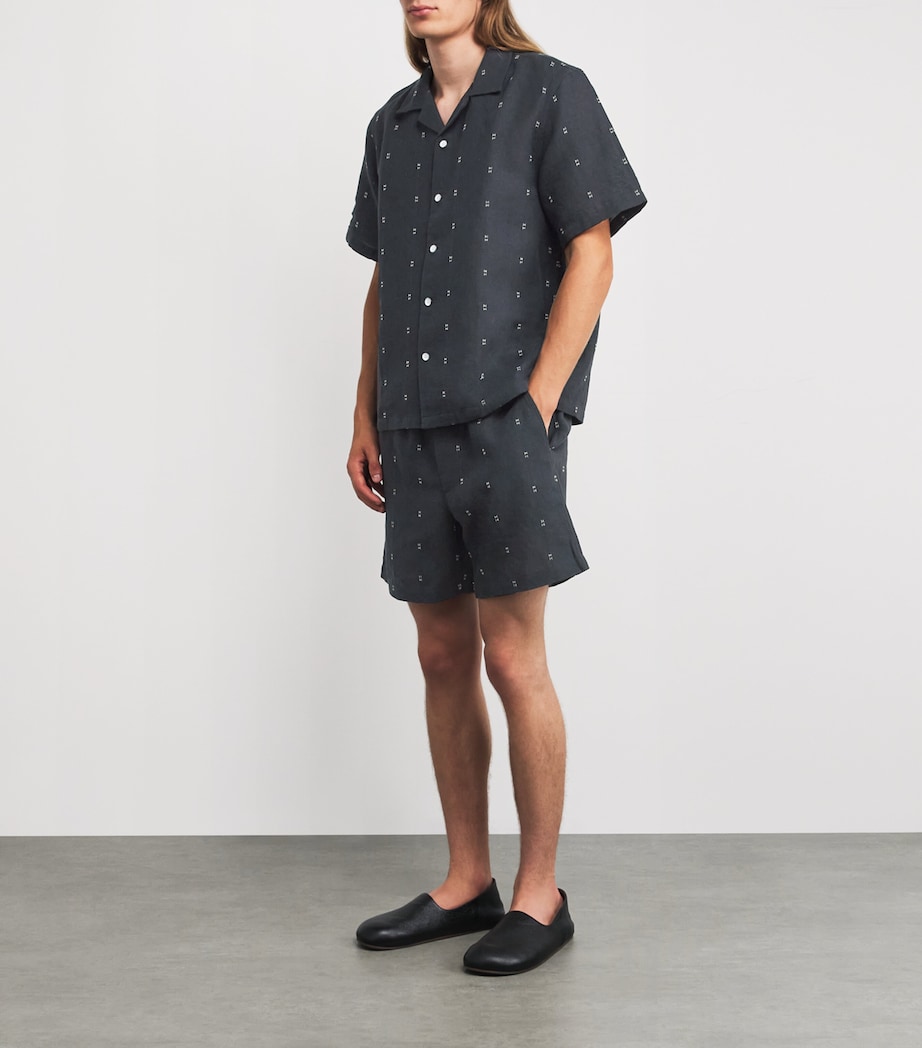 Cotton-Blend Embroidered Shorts BLKRM Image 2