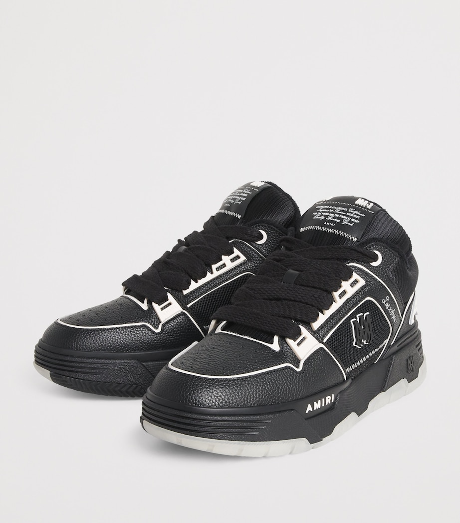 Leather MA-1 Sneakers BLACK Image 3