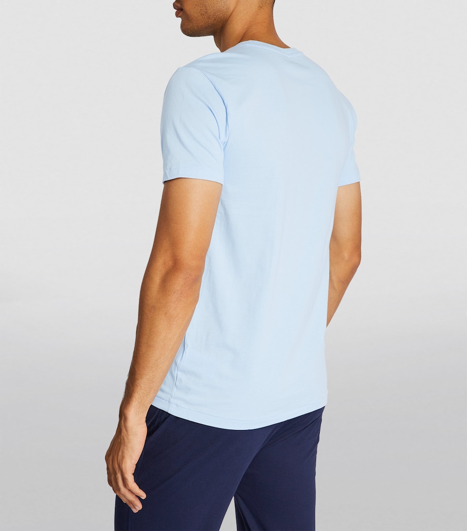 Cotton Logo T-Shirt (Pack of 3) NAVY/LT NAVY/BLU Image 4