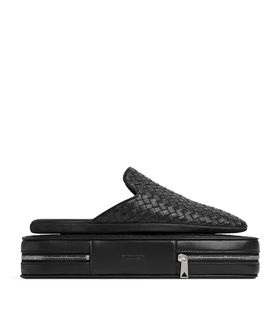 Bottega Veneta Lambskin Palazzo Slippers and Travel Case Image 1
