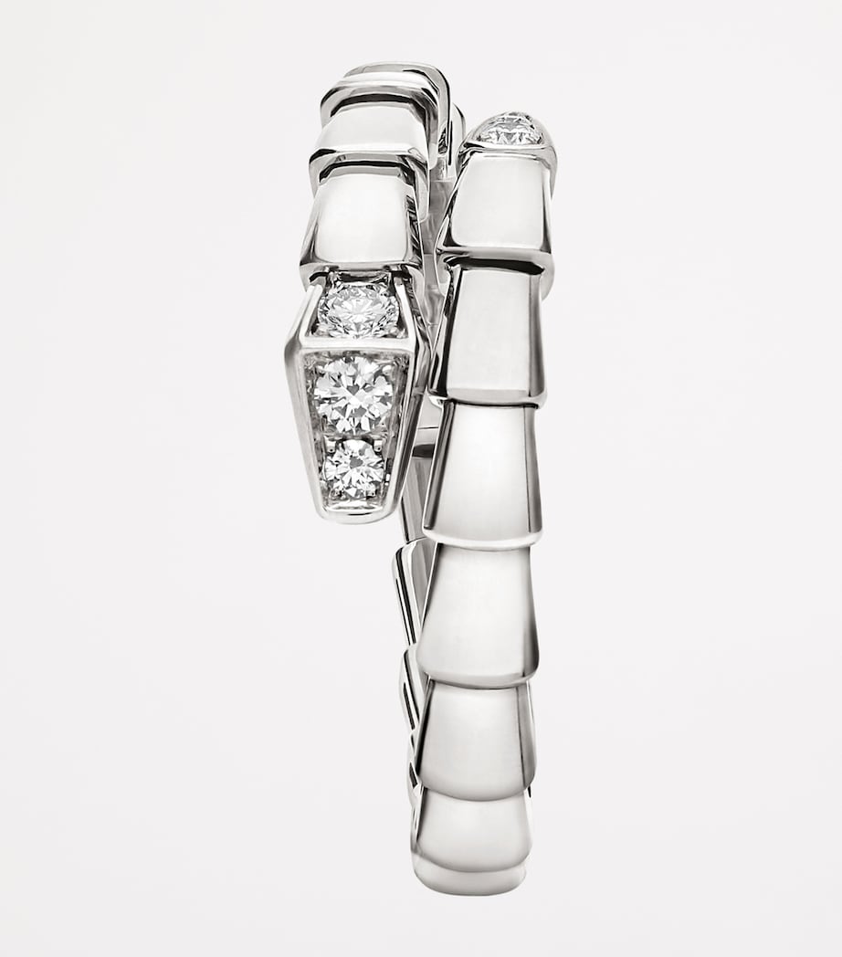 White Gold and Diamond Serpenti Viper Ring WHITE GOLD Image 2